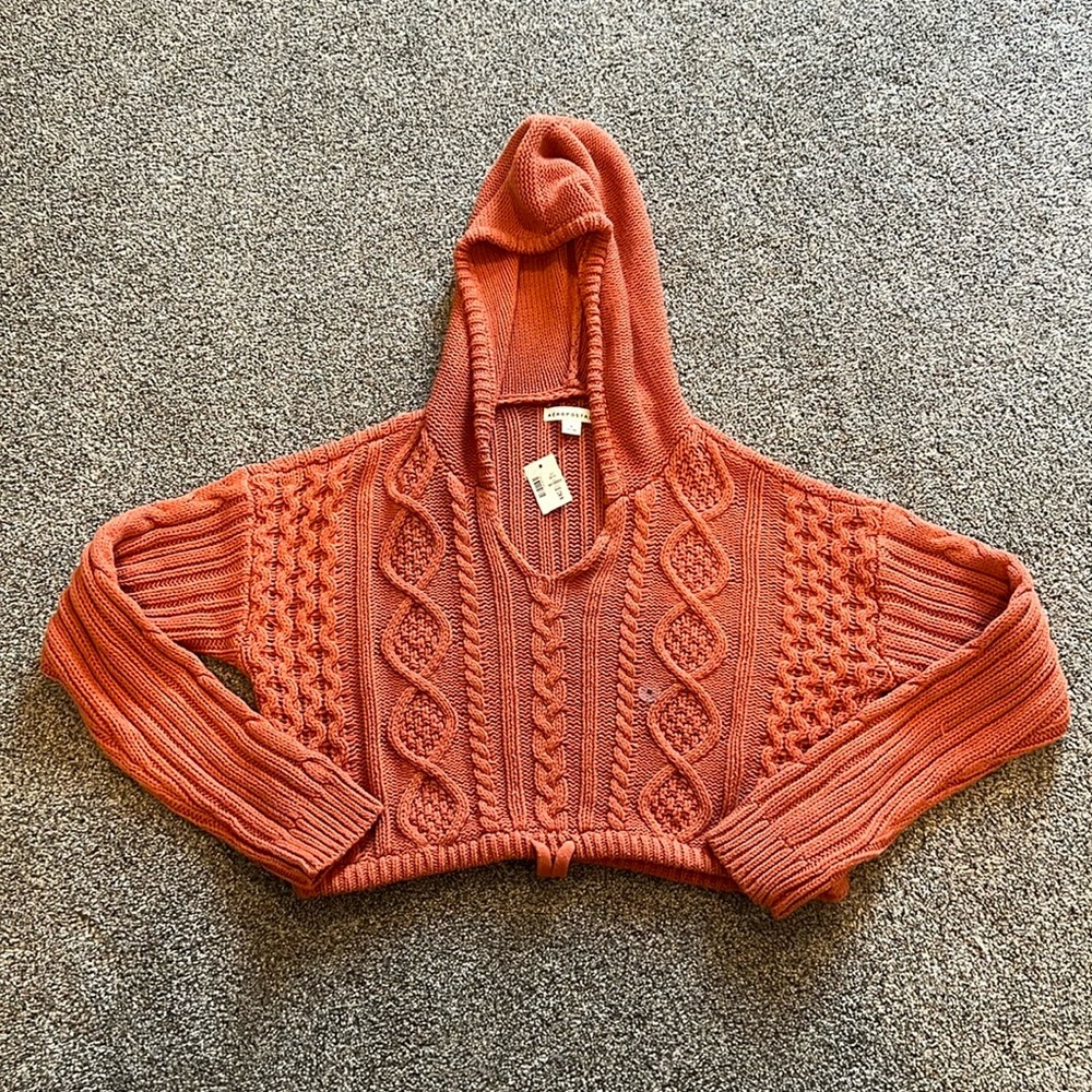 Aeropostale Hooded Knit Sweater